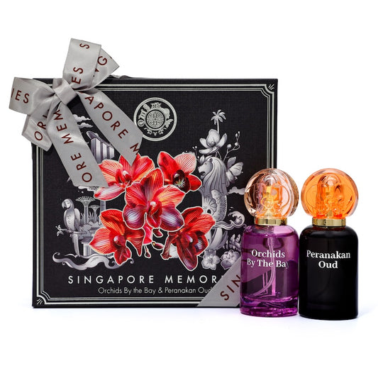 Orchids By the Bay & Peranakan Oud gift pack by singapore memories for a couple