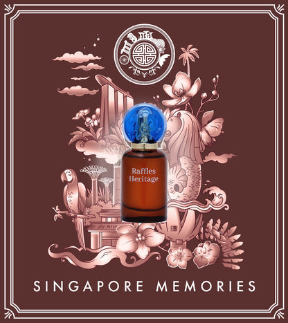 Raffles heritage by singapore perfume gift box with scent bottlememories