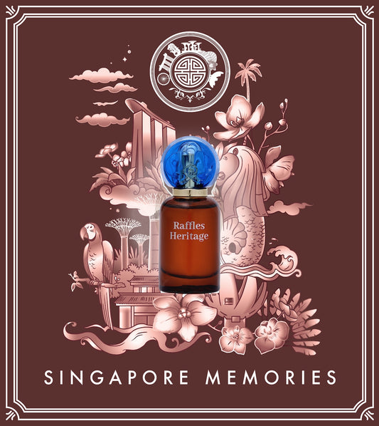 Raffles heritage by singapore perfume gift box with scent bottlememories