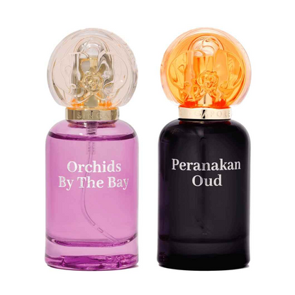 Orchids By the Bay & Peranakan Oud bottle by singapore memories for a couple