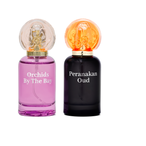 Orchids By the Bay & Peranakan Oud bottle by singapore memories for a couple