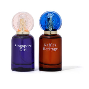 Two bottles of perfume gift Singapore Girl & Raffles Heritage 