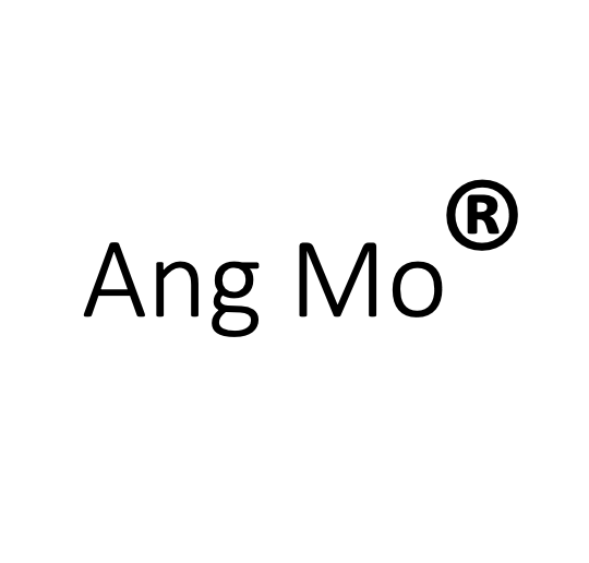 A overlay Text of "Ang Mo" in the white background showing trademark registered symbol