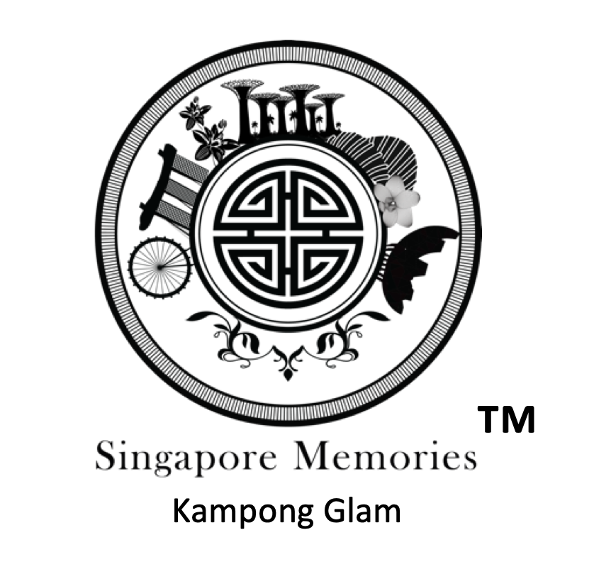 Trademar for Kampong glam singapore memories with icons of MBS, flyer, marina bay sands, orchid, gardens by the bay