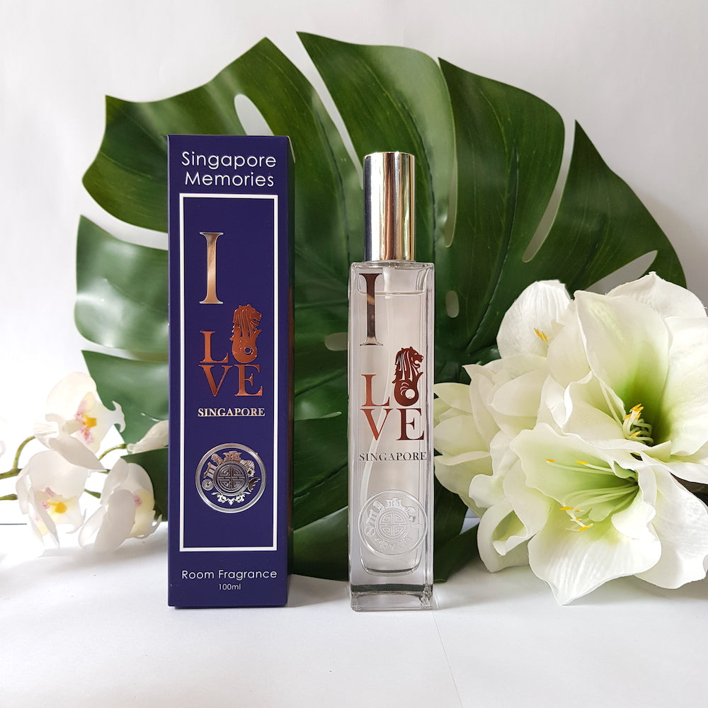 Best Premium luxury I love SG scent home Aroma room diffuser candle essential oils by Singapore memories a perfect singaporean gift