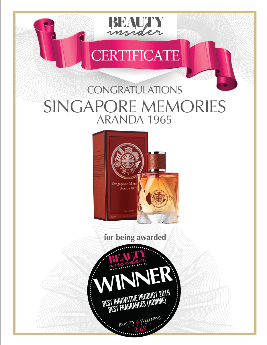 Aranda 1965 Homme, a travel-friendly perfume inspired by orchids, is one of the Top Souvenirs from Singapore.