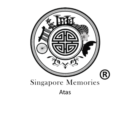 Atas trademark by singapore memories with circle logo in singapore theme