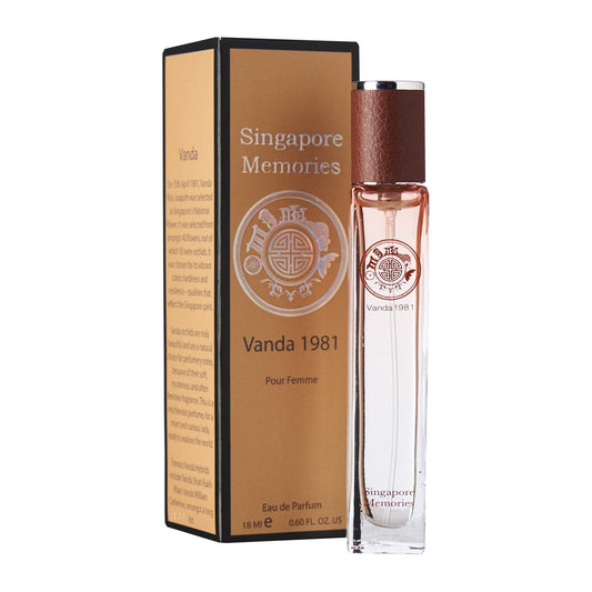 Perfume Singapore Memories called Vanda 1981 ,with a gift box in white background